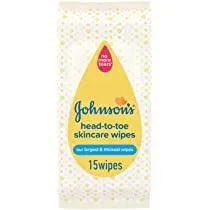 JOHNSON & JOHNSON BABY WIPES TOP TO TOE 15'S