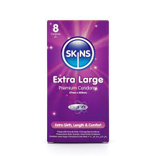 SKINS CONDOMS EXTRA LARGE 8'S