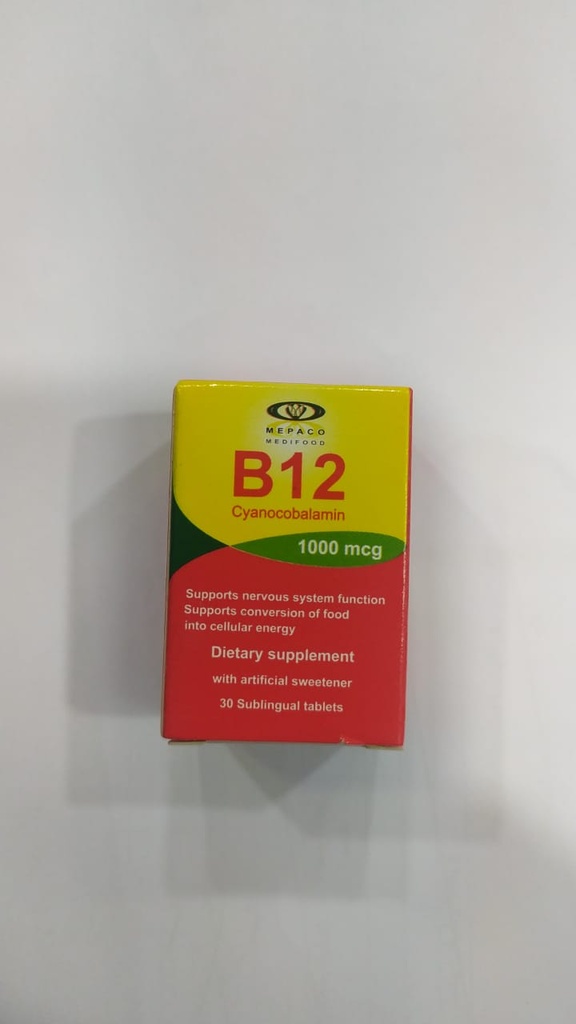 Mepaco B12 1000 Mcg 30 Tab SUBLINGUAL