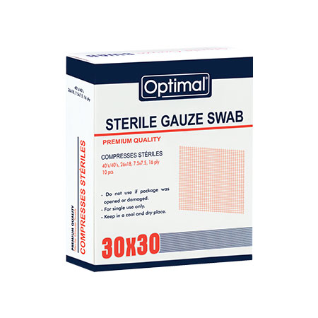 Optimal sterile gauze swab 7.5×7.5