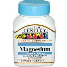 21st Century Magnesium 250mg, 110's