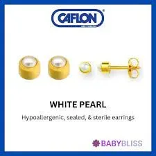 Caflon singles medical pearl shape ear ring