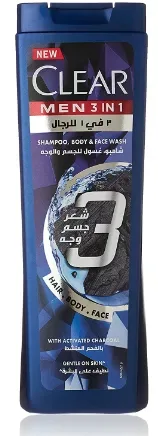 Clear Men Shampoo 3 in 1 Charcoal 400ml