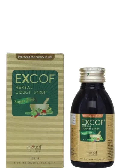 Excof Herbal Cough Syrup (sugar-free), 120 Ml Syrup, Bottle Excof Herbal Cough Syrup (sugar-free), 120 Ml Syrup, Bottle