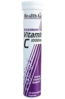 Health Aid Blackcurrant Vitamin C 1000mg effervescent 20 tablets