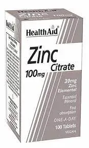 Health Aid Zinc Citrate 100mg 100 tablets