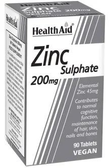 Health Aid Zinc sulphate 200mg 90 tablets