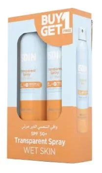 ISDIN Fotoprotector Transparent Spray WET SKIN SPF 50+ - 250ml (Buy 1 Get 1 Promo Pack)