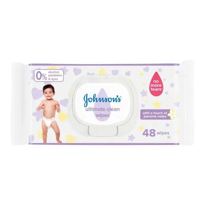 JOHNSON & JOHNSON BABY WIPES ULTIMATE CLEAN 48'S