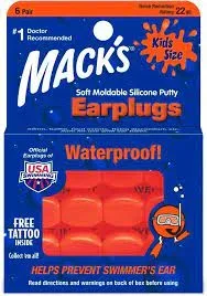 Mack's earplugs soft silicone putty 6 pair Kids