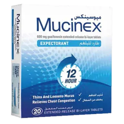 Mucinex 600mg 20 tablets