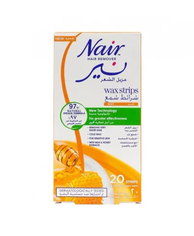 Nair hair removal wax strips honey 20's