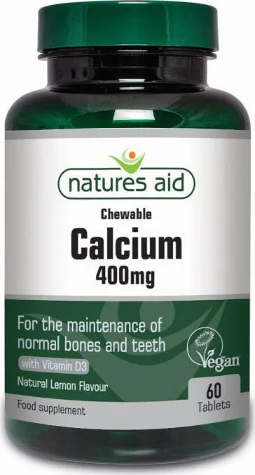 Nature's Aid Chewable Calcium 400mg 60 Tabs