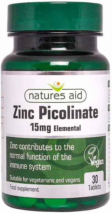 Nature's Aid Zinc Picolinate 15mg 30 Tabs