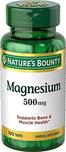 Nature's Bounty Magnesium 500mg 100 tablets