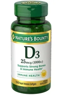 Nature's Bounty Vitamin D3 1000IU 120 softgels