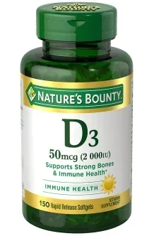 Nature's Bounty Vitamin D3 2000IU 150 softgels