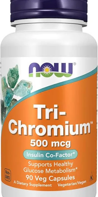 NOW TRI-CHROMIUM 500MCG, 90 CAPSULES
