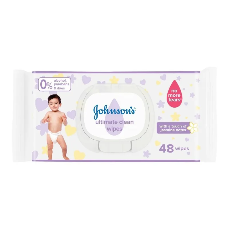JOHNSON & JOHNSON BABY WIPES ULTIMATE CLEAN 48'S