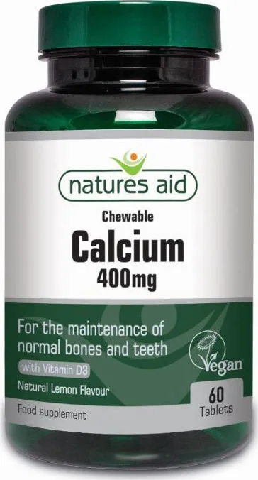 Nature's Aid Chewable Calcium 400mg 60 Tabs