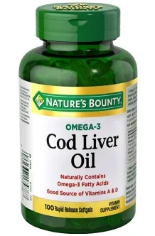 Nature's Bounty Cod liver oil 100 softgels