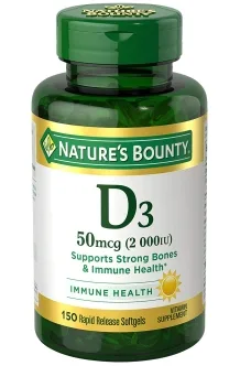 Nature's Bounty Vitamin D3 2000IU 150 softgels