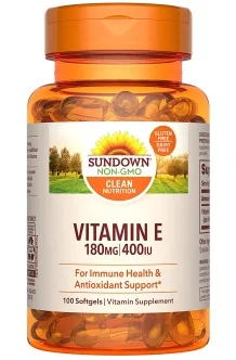 Sundown Vitamin E 180mg(400IU) 100 softgels