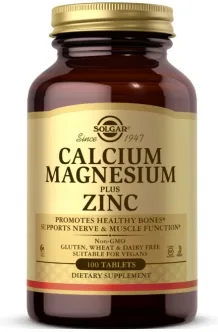 Solgar Calcium Magnesium Zinc 100 tablets