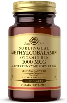 Solgar Methylcobalamin (Vitamin B12) 1000mcg 30 sublingual nuggets