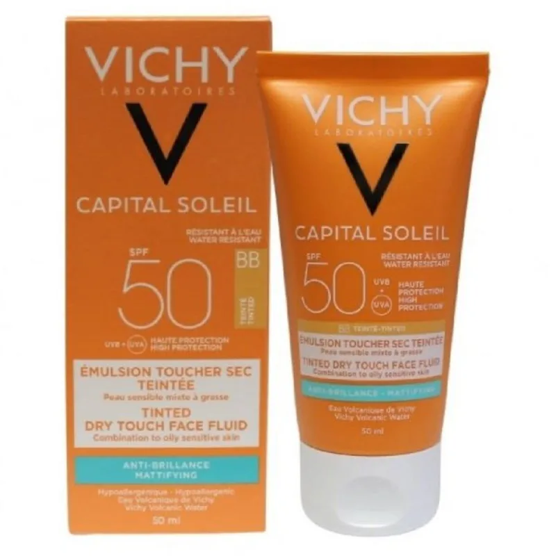 Vichy Capital Soleil BB Anti Shine Tinted Sunscreen For Combination To Oily Skin Spf 50+ 50ml