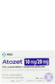 ATOZET 10/20 MG FILM COATED BILAYER TABLET 30'S