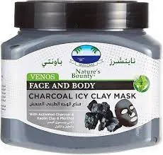 Nature's Bounty Charcoal icy clay mask face & body 600