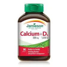 JAMIESON CALCIUM 500/VIT D3 1000IU, 90 CAPLETS