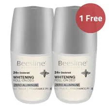 BEESLINE WHITENING ROLL-ON DEO SUPER DRY POWDER SOFT FRAGRANCE FREE (1+1 FREE)