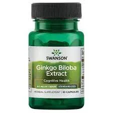 Swanson Ginkgo Biloba Extract, 60mg, 30caps