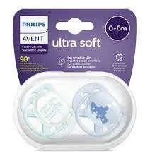 Avent Ultra soft Silicon Pacifier Baby boy(0-6M)