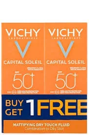 Vichy SPF50 Dry Touch Fluid 50ml (Buy 1, Get 1 free)