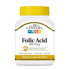 21ST CENTURY Folic Acid 400mcg 250 tablets