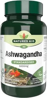 NATURE'S AID ASHWAGANDHA 5000mg, 30 Caps