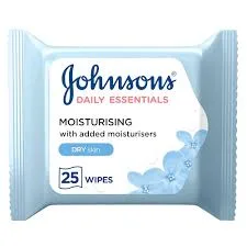 JOHNSON & JOHNSON DRY SKIN MAKE-UP CLEANSING WIPS 25'S