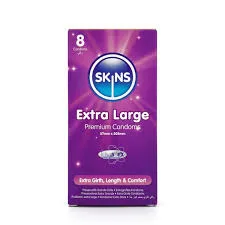 SKINS CONDOMS EXTRA LARGE 8'S