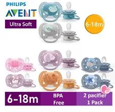 Avent Ultra soft Silicon Pacifier Baby girl(6-18M)
