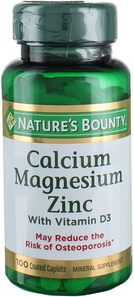 Nature's Bounty Calcium Magnesium Zinc 100 tablets (copy)