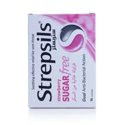 STREPSILS STRAWBERRY SUGAR FREE 16 S