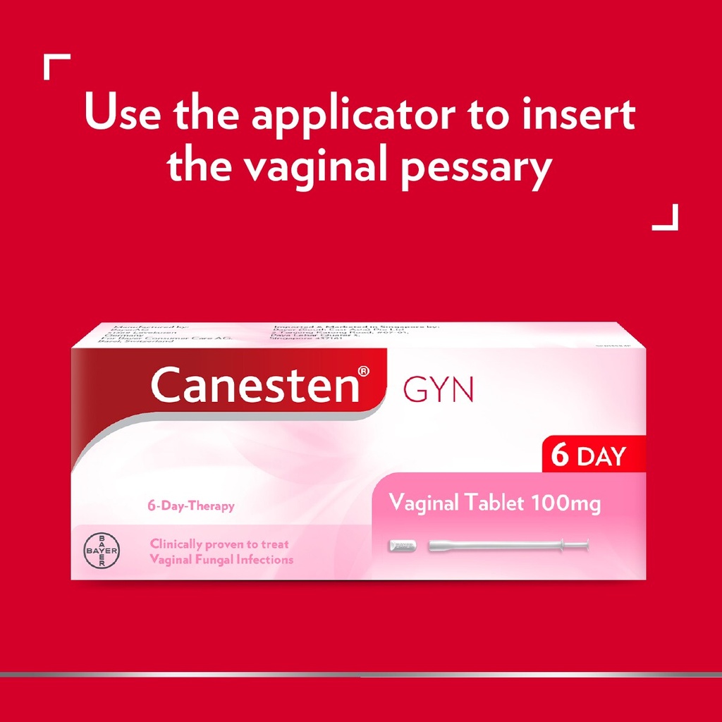 CANESTEN 6 VAG. TAB 0.1GM W/APPLICATOR
