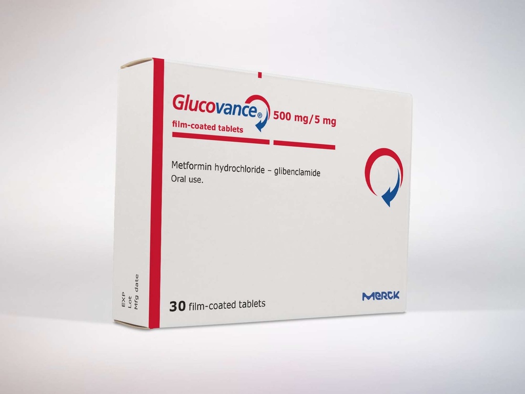GLUCOVANCE 500MG/5MG TABS 30'S