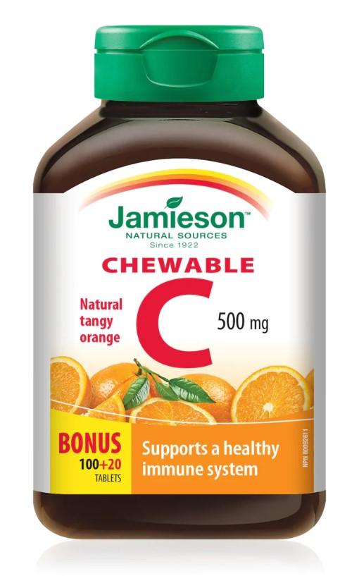 JAMIESON VIT C .CHEW.TANGY ORANGE 500