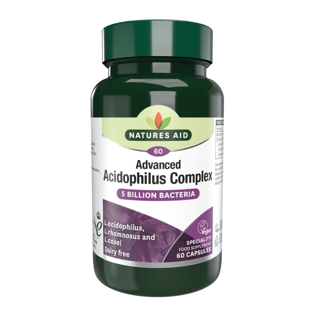 Natures Aid Acidophilus Complex 5 billion bacteria 60 capsules 