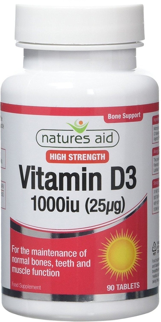 NATURE'S AID D3 1000 90TAB