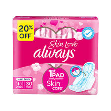 ALWAYS SKIN LOVE 30' PADS